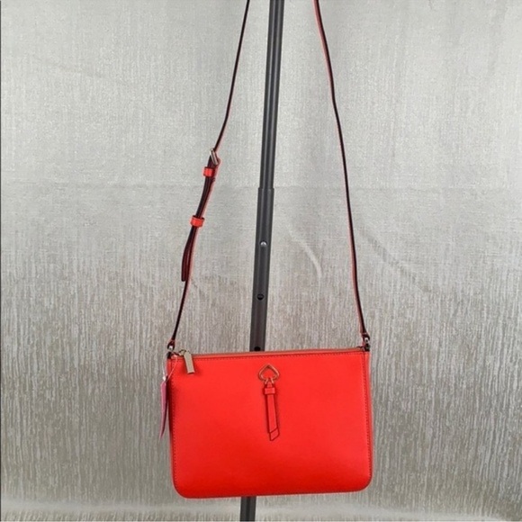 Kate Spade New York Adel Zip Top Crossbody in Beautiful Geranium 857 NWOT - Picture 6 of 11